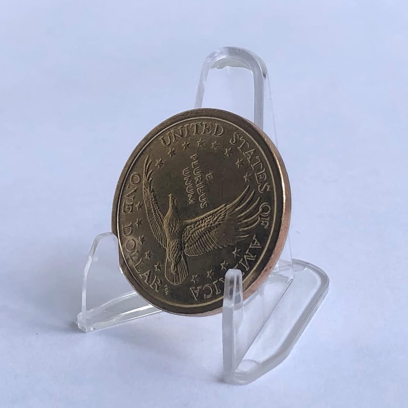 LRANFOW Coin Stand 50 PCS 1.4" Acrylic Stands for Display Coins Challenge Medals Casino Chips - Image 3